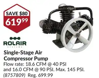 Princess Auto Single-Stage Air Compressor Pump offer