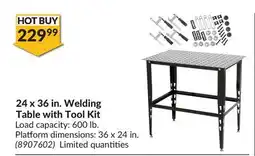 Princess Auto 24x36 in. Welding Table with Tool Kit offer