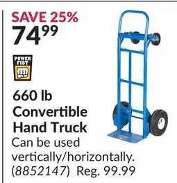 Princess Auto 660 lb Convertible HandTruck offer
