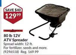 Princess Auto 80 lb 12V ATV Spreader offer