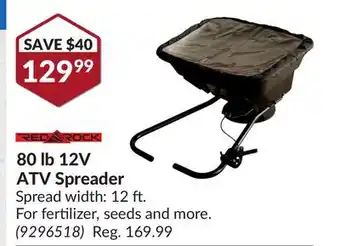 Princess Auto 80 lb 12V ATV Spreader offer