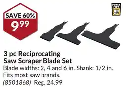 Princess Auto 3pc Reciprocating Saw Scraper Blade Set offer