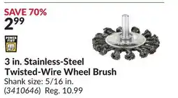 Princess Auto 3 in.Stainless-Steel Twisted-Wire Wheel Brush offer