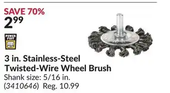 Princess Auto 3 in.Stainless-Steel Twisted-Wire Wheel Brush offer