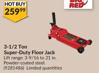 Princess Auto 3-1/2 Ton Super-Duty Floor Jack offer