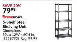 Princess Auto 5-Shelf Steel Shelving Unit offer