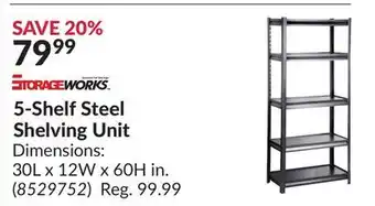 Princess Auto 5-Shelf Steel Shelving Unit offer
