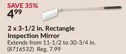 Princess Auto 2x3-1/2 in. Rectangle Inspection Mirror offer