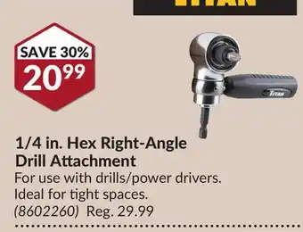 Princess Auto 1/4 in. Hex Right-Angle Drill Attachment offer