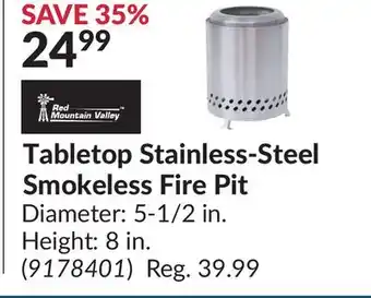 Princess Auto Tabletop Stainless-Steel Smokeless Fire Pit offer