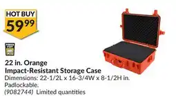 Princess Auto 22 in. Orange Impact-Resistant Storage Case offer