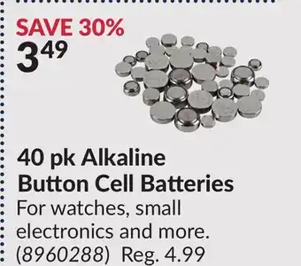 Princess Auto 40 pk Alkaline Button Cell Batteries offer