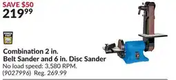 Princess Auto Combination 2 in. Belt Sander and 6 in. Disc Sander offer
