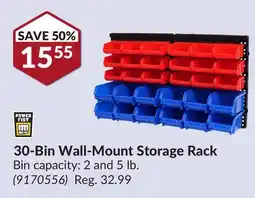 Princess Auto 30-Bin Wall-Mount Storage Rack offer