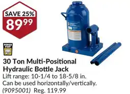 Princess Auto 30 Ton Multi-Positional Hydraulic Bottle Jack offer