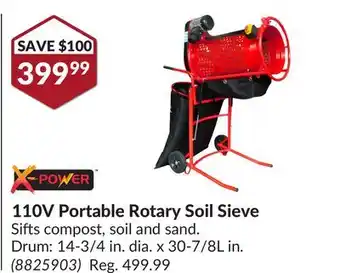 Princess Auto 110V Portable Rotary Soil Sieve offer