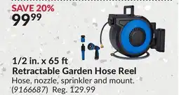 Princess Auto 1/2in.x65 Retractable Garden Hose Reel offer