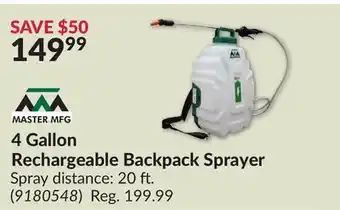 Princess Auto 4 Gallon Rechargeable Backpack Sprayer offer