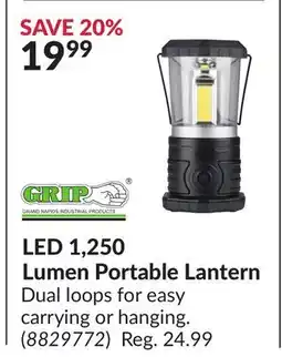 Princess Auto GRAND RAPIDS INDUSTRIAL PRODUCTS LED 1,250 Lumen Portable Lantern offer