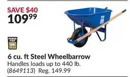 Princess Auto 6cu. ft Steel Wheelbarrow offer