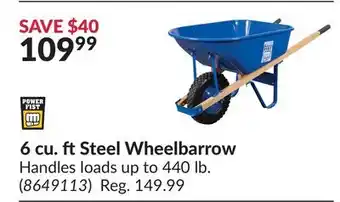 Princess Auto 6cu. ft Steel Wheelbarrow offer
