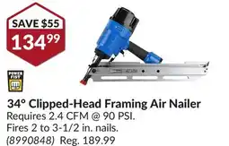 Princess Auto 34° Clipped-Head Framing Air Nailer offer