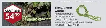 Princess Auto Shrub/Clump Grubber offer