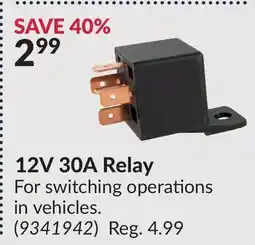 Princess Auto 12V 30A Relay offer