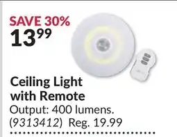Princess Auto Ceiling Light with Remote offer