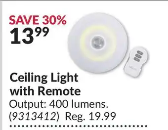 Princess Auto Ceiling Light with Remote offer