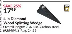 Princess Auto 4 lb Diamond Wood Splitting Wedge offer