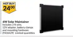 Princess Auto 6W Solar Maintainer offer
