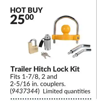 Princess Auto Trailer Hitch Lock Kit offer