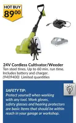 Princess Auto 24V Cordless Cultivator/Weeder offer