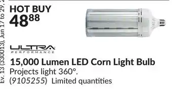 Princess Auto 15,000 Lumen LED Corn Light Bulb offer