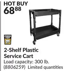 Princess Auto 2-Shelf Plastic Service Cart offer