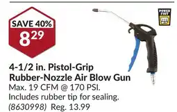 Princess Auto 4-1/2 in.Pistol-Grip Rubber-Nozzle Air Blow Gun offer