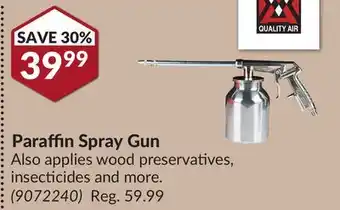 Princess Auto Paraffin Spray Gun offer