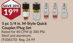Princess Auto 5pc 1/4in. M-Style Quick Coupler/Plug Set offer