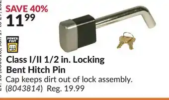 Princess Auto Power Fist Class I/II 1/2 in. Locking Bent Hitch Pin offer