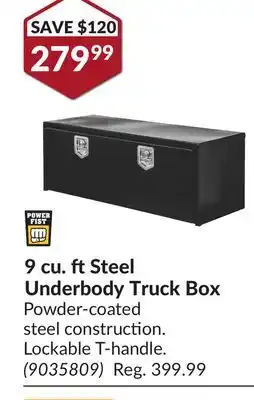 Princess Auto 9cu. ft Steel Underbody Truck Box offer