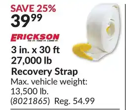 Princess Auto 3 in. x 30 27,000 lb Recovery Strap offer