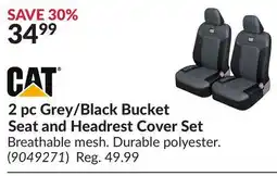 Princess Auto 2pc Grey/Black Bucket Seat and Headrest Cover Set offer