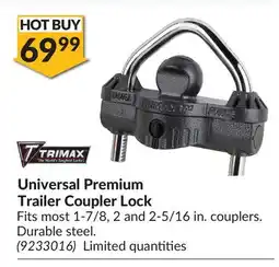 Princess Auto Universal Premium Trailer Coupler Lock offer