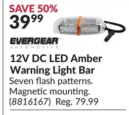 Princess Auto 12V DC LED Amber Warning Light Bar offer