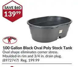 Princess Auto 100 Gallon Black Oval Poly Stock Tank offer