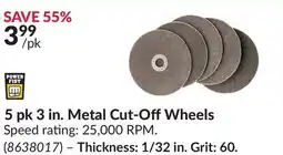 Princess Auto 5pk 3 in. Metal Cut-Off Wheels offer