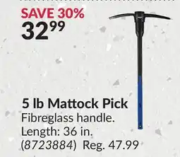 Princess Auto 5 lb Mattock Pick offer