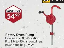 Princess Auto Rotary Drum Pump offer