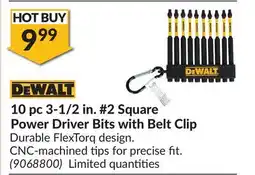 Princess Auto 10 pc 3-1/2in. #2 Square Power Driver Bits with Belt Clip offer